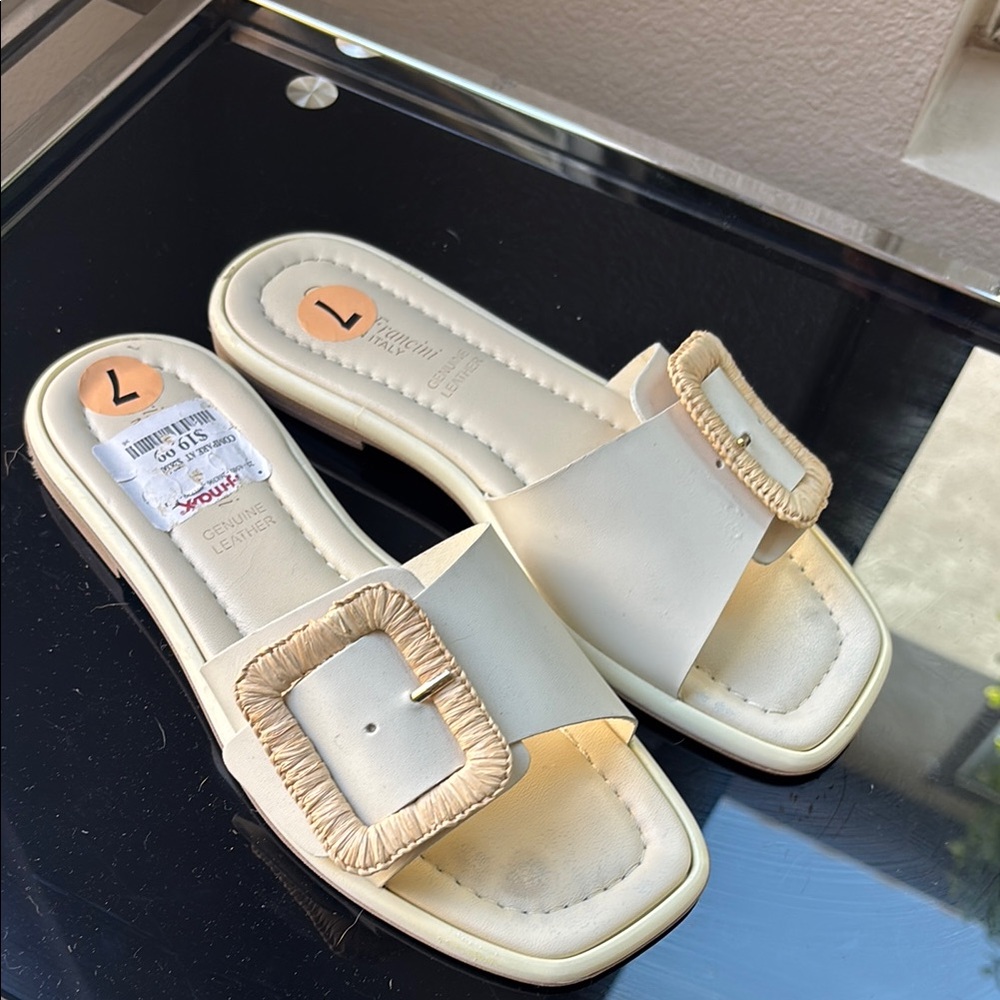 Made in Italy Cream Sandals Elegant Style
